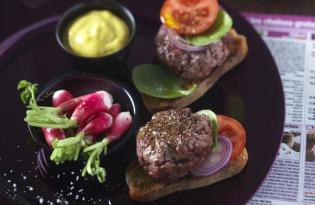 Mini Burgers de bœuf sur tartines