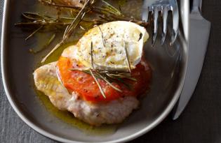 Petites escalopes de veau au chèvre et romarin