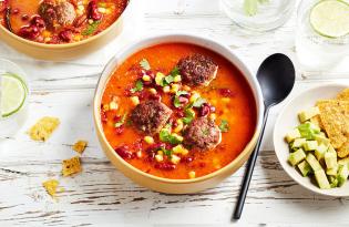 Soupe mexicaine aux boulettes de boeuf