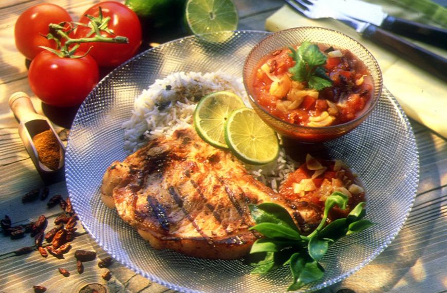 Recette de Côte de veau au rougail de tomates