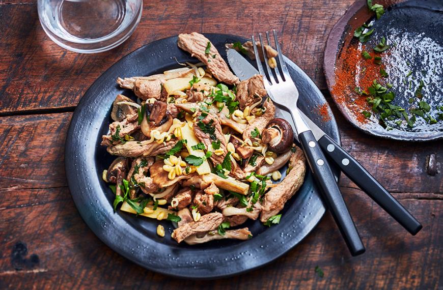 Agneau sauté taboulé de blé aux légumes