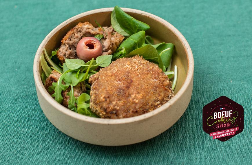 Croquettes de bœuf farcies à l'estragon et aux olives