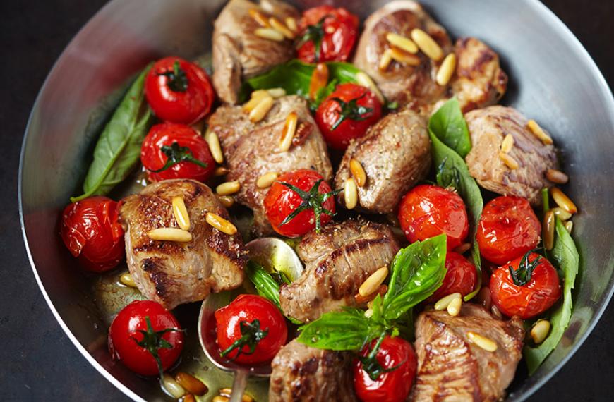 Recette De Poêlée D’agneau Aux Tomates Cerise Et Au Basilic