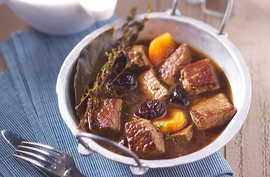 Boeuf Bourguignon aux fruits secs