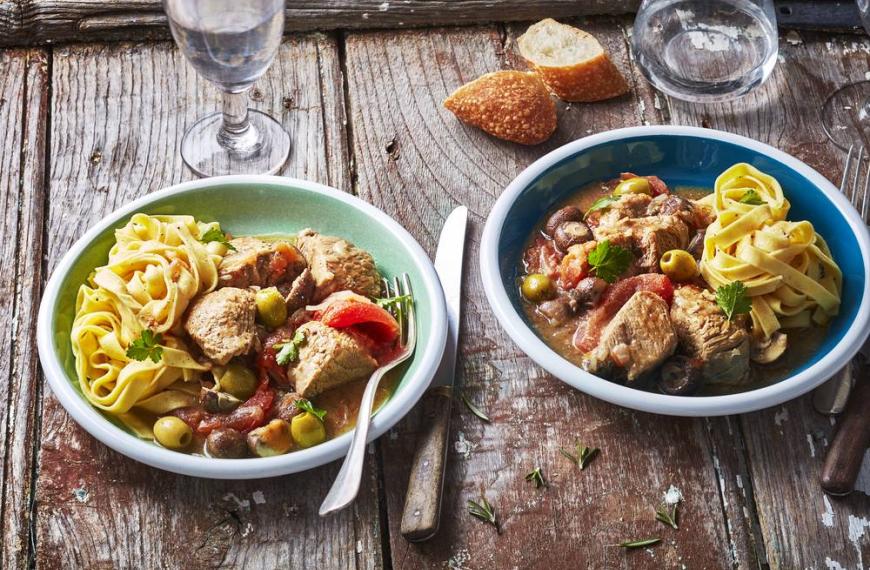 Médaillons de veau et tagliatelles de légumes - Notre bonne