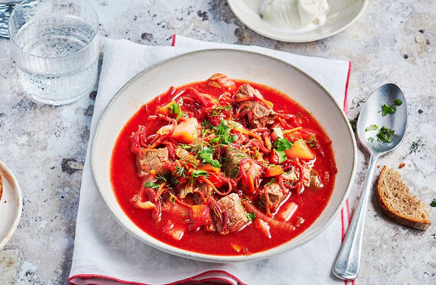 Bortsch au boeuf pimenté