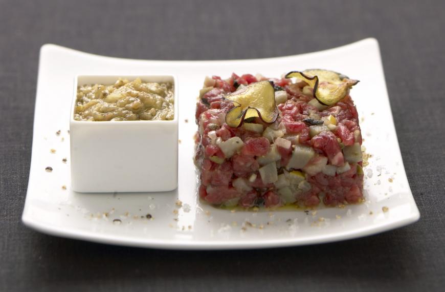 Recette de steak Tartare de boeuf en Rose des Sables