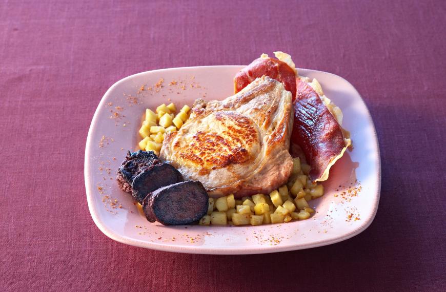 Recette de Côtes de viande chevaline aux poires, sauce aux cranberries