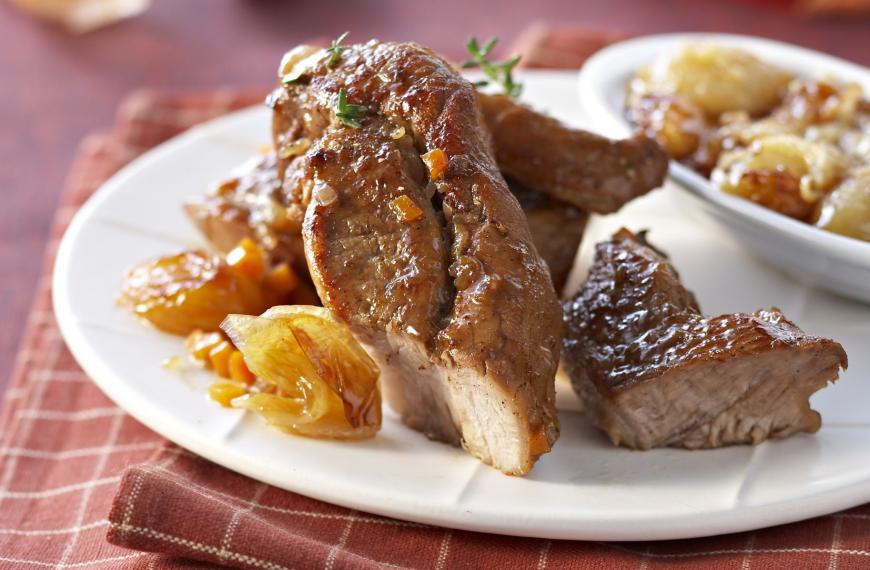 Poitrine de veau laquée au miel