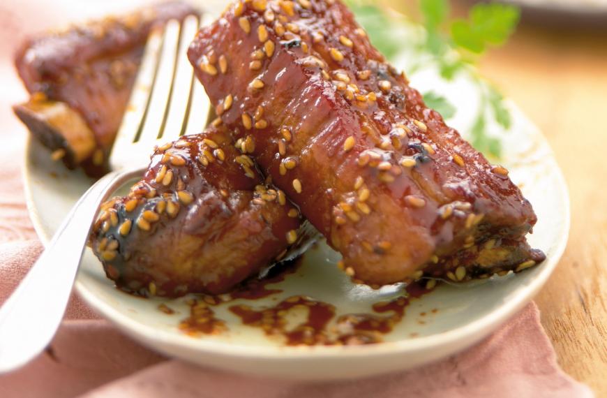 Recette De Travers De Porc Grilles Au Sesame Et Miel