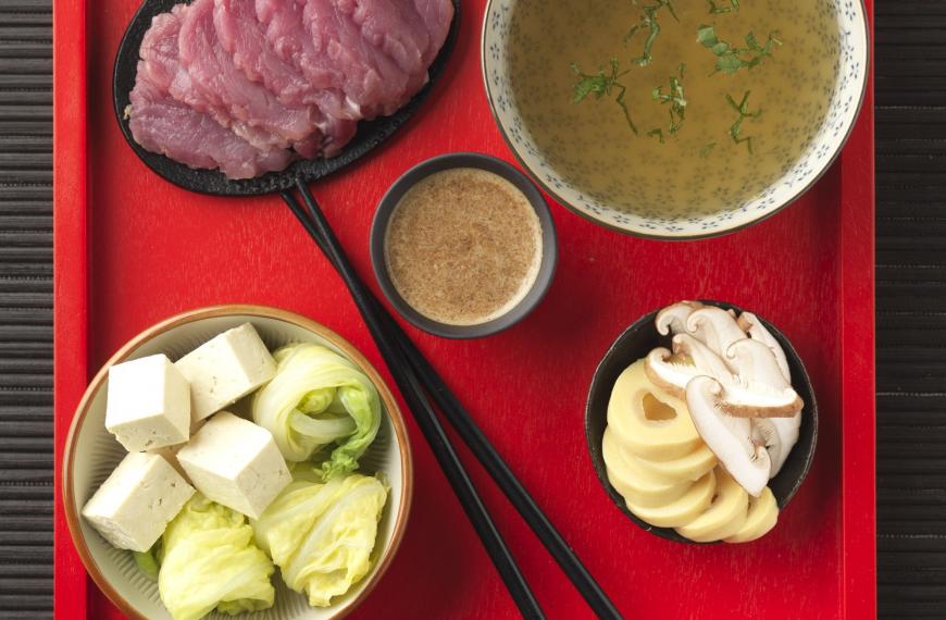 Filet de porc en fondue japonaise ou Shabu-Shabu