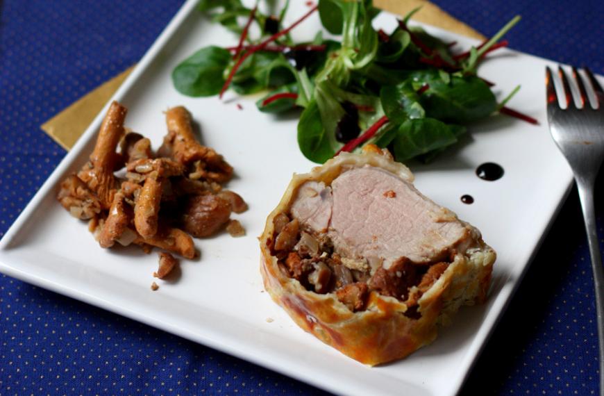 Filet mignon en croute aux girolles et aux marrons