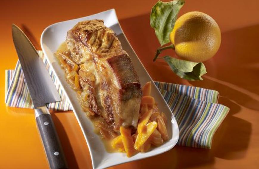 Recette De Flanchet De Veau Braise A L Orange Amere Carottes Au