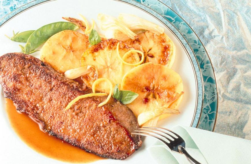 Foie de veau aux pommes à l'allemande