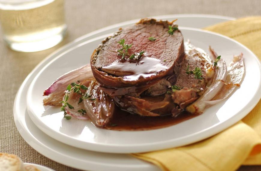 Filet de boeuf au jambon cru et aux cèpes