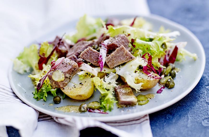 Salade acidulée de langue de veau