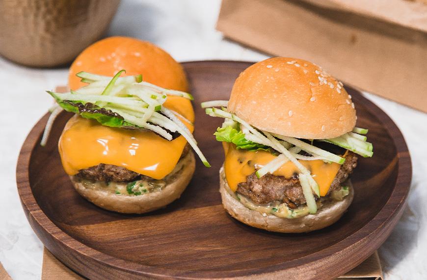 Mini-burgers de veau à la pomme verte