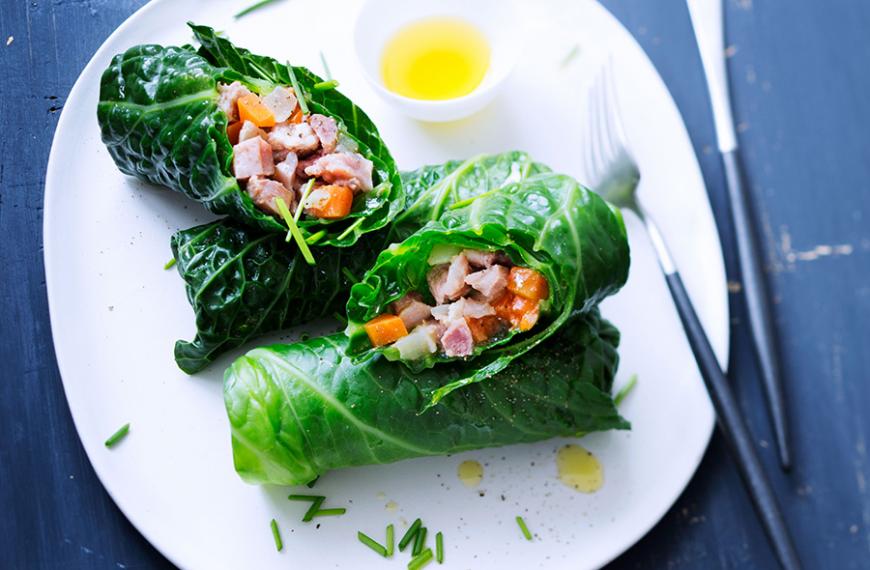 Nems de légumes à la tête de veau