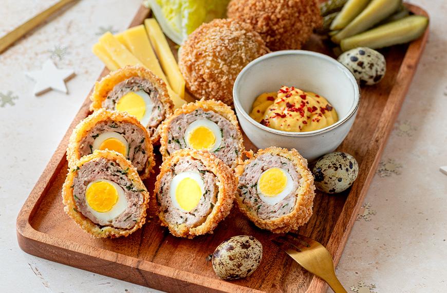 Bouchées de veau façon scotch eggs