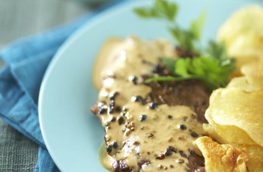 Steaks de boeuf au poivre 